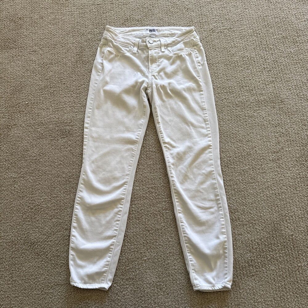 PAIGE Brigitte Skinny Ankle Jeans White Womens Size 27